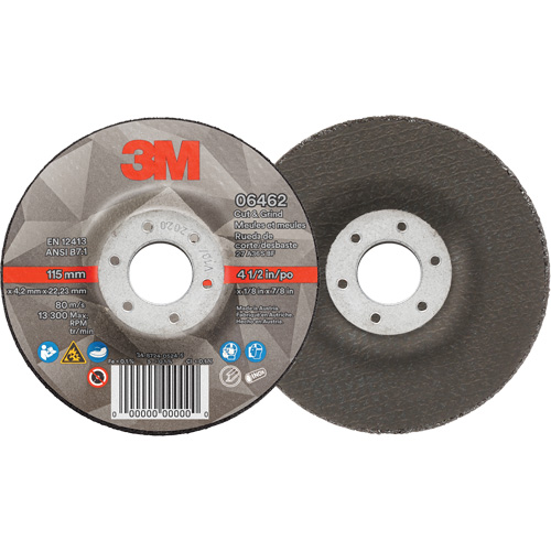 Cut & Grind Wheel, 4-1/2" x 1/8", 7/8" Arbor, Type 27, Ceramic Oxford Builders Supplies Inc