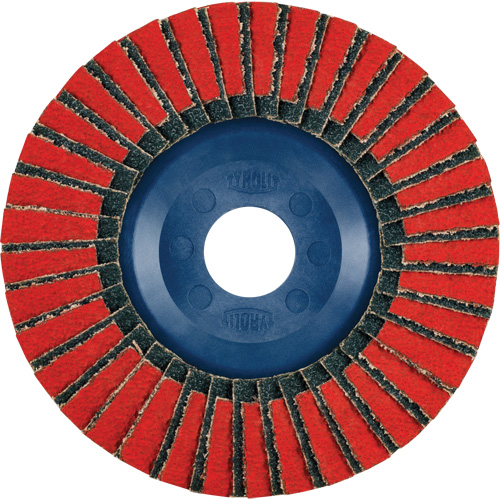 Twin Flap Disc, 5" x 7/8", Type 27, 40 Grit, Ceramic/Zirconia Alumina Oxford Builders Supplies Inc