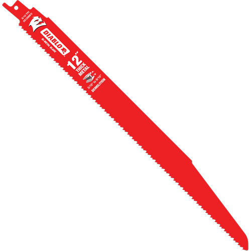 Reciprocating Blade for Thick Metal/Demolition, Bi-Metal, 8-10 TPI, 12" L Oxford Builders Supplies Inc