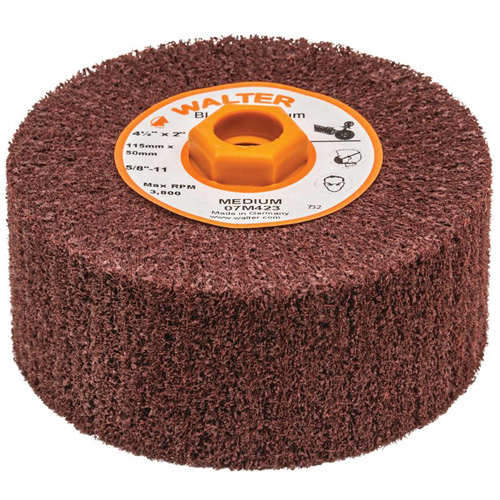 Blendex Surface Conditioning Drum, 4-1/2" Dia. x 2" W, 5/8"-11 Arbor, Medium Grit Oxford Builders Supplies Inc