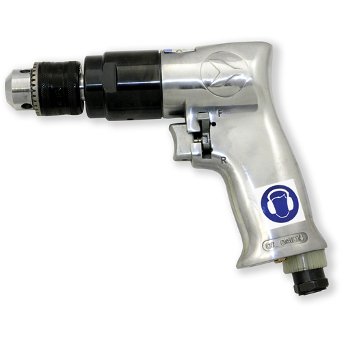 ADX380R Perceuse pneumatique r&eacute;versible, 4 pi³/min, 1/4" NPT, 86,8 dBA, 3/8" mandrin, Avec cl&eacute; Oxford Builders Supplies Inc