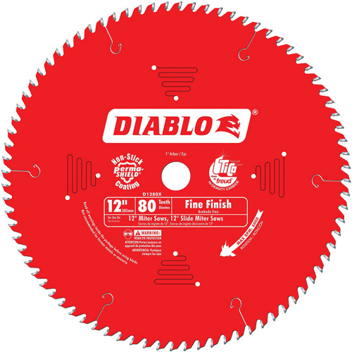 Lames de scie pour entrepreneur - Lames de scie finition fine, 12", 80 dents, Pour Bois Oxford Builders Supplies Inc