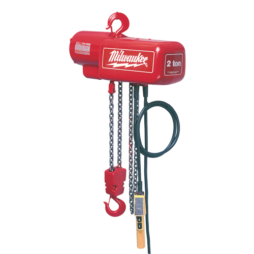 Palan &eacute;lectrique &agrave; chaîne, Lev&eacute;e 15', Capacit&eacute; 2000 lb (1 tonne), 16 pi/min Oxford Builders Supplies Inc