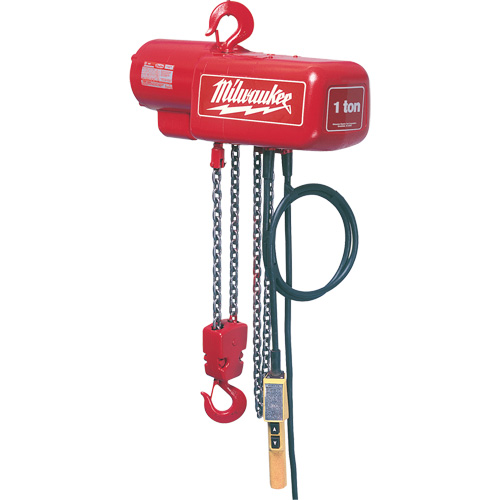 Electric Chain Hoist, 10' Lift, 2000 lbs. (1 tons) Capacity, 16 FPM Oxford Builders Supplies Inc