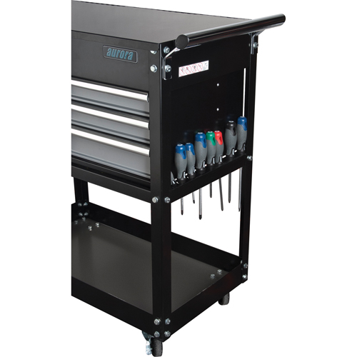 Chariot utilitaire, 4 tiroirs, 18" lo x 33" la x 39" h, Noir Oxford Builders Supplies Inc