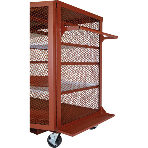 Armoire mobile en treillis, Acier, 37 pi³, Rouge Oxford Builders Supplies Inc