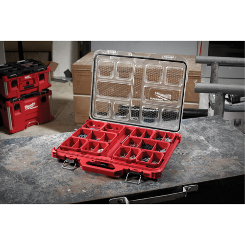 Organisateur profil&eacute; Packout, 19-3/4" x 16-2/5" x 2-1/2", Noir/Rouge Oxford Builders Supplies Inc