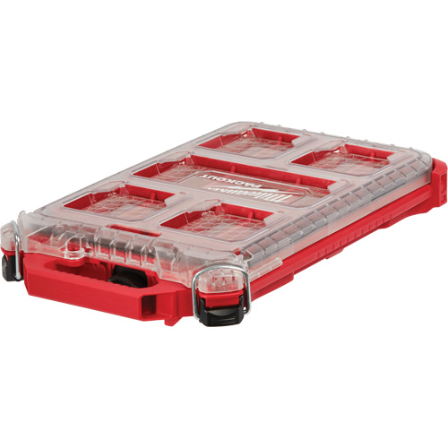 Packout Compact Low-Profile Organizer, 16-2/5" x 9-3/4" x 2-1/2", Black/Red Oxford Builders Supplies Inc