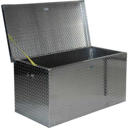 Boîte &agrave; outils portative en t&ocirc;le larm&eacute;e d'aluminium, 25-1/16" P x 49-1/4" la x 24" h, Argent Oxford Builders Supplies Inc