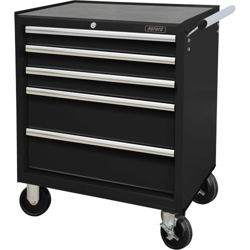 Chariot &agrave; outils industriel, 5 tiroirs, 27" la x 18-3/4" p x 31-1/2" h, Noir Oxford Builders Supplies Inc