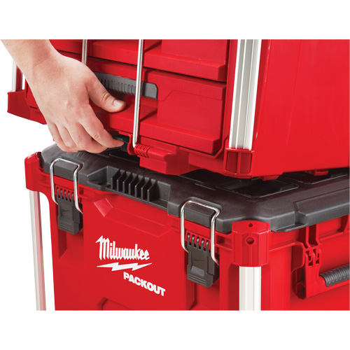Packout 3-Drawer Tool Box, 16-1/3" x 14-1/3" x 22-1/5", Black/Red Oxford Builders Supplies Inc