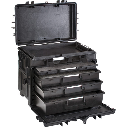 Mobile Tool Chest With Drawers, 6 Drawers, 22-4/5" W x 15" D x 18" H, Black Oxford Builders Supplies Inc