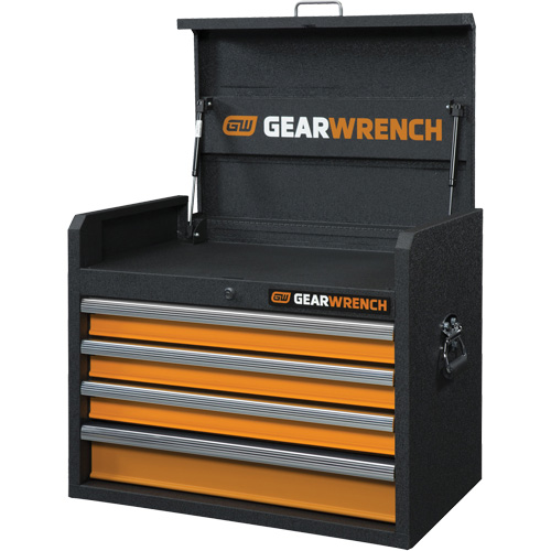 Coffre &agrave; outils de s&eacute;rie GSX, 26" la, 4 tiroirs, Noir/Orange Oxford Builders Supplies Inc