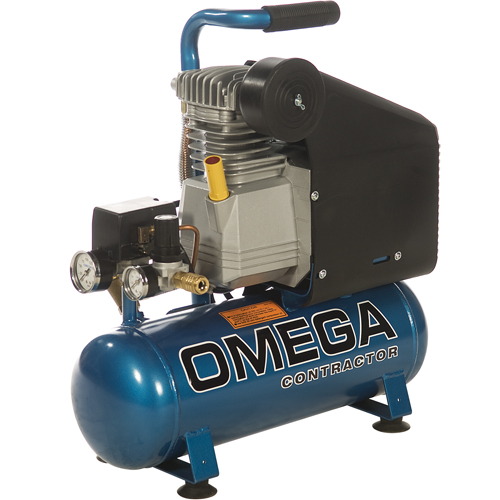 Compresseurs portatifs s&eacute;rie pour entrepreneurs - Lubrification &agrave; l'huile, entraînement direct, &eacute;lectrique, 2,6 gal. (3,2 gal. US), 125 PSI, 115/1 V Oxford Builders Supplies Inc