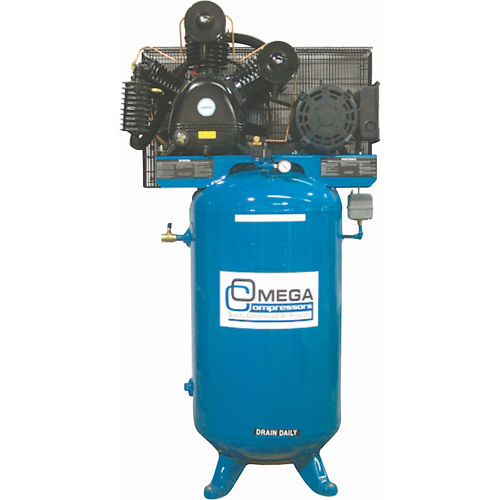 Industrial Series Air Compressors - Vertical Compressors - Two Stage, 66.6 Gal. (80 US Gal) Oxford Builders Supplies Inc