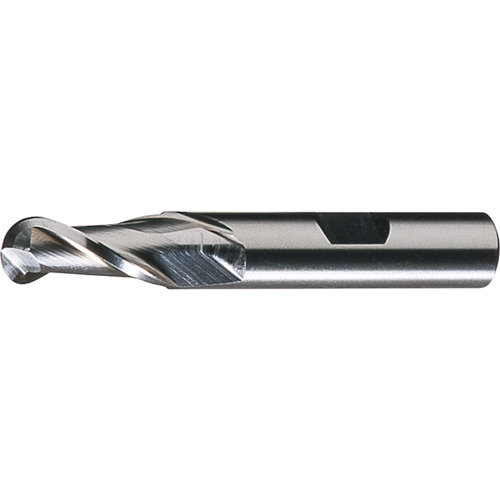 CLEVELAND Centre Cutting Ball Nose Single End Finishers, 1/2" Dia., 2 Flutes, Cobalt Oxford Builders Supplies Inc