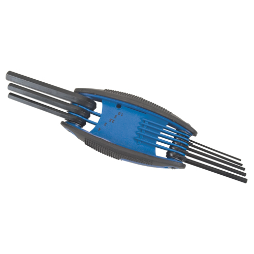 Folding Hex Key Set, 8 Pcs., Metric Oxford Builders Supplies Inc