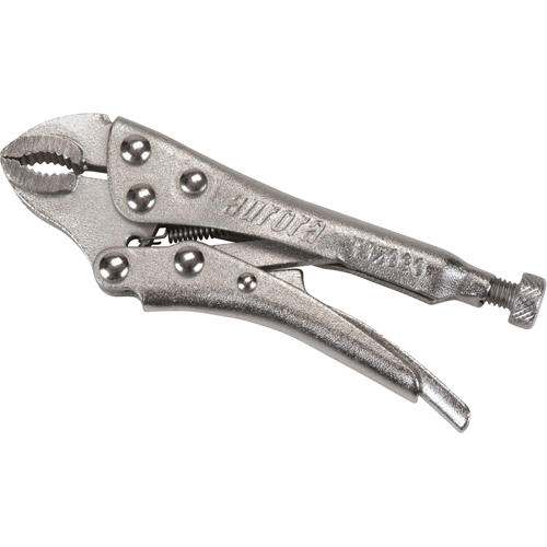Locking Pliers with Wire Cutter, 4" Length, Curved Jaw Oxford Builders Supplies Inc