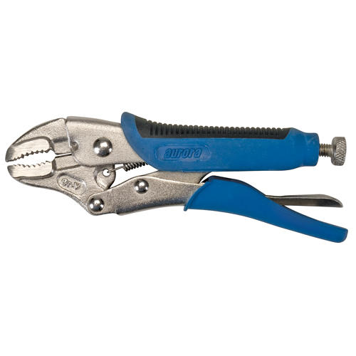 Locking Pliers with Wire Cutter, 5" Length, Curved Jaw Oxford Builders Supplies Inc