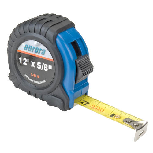 Ruban &agrave; mesurer, 5/8" x 12', Marques de goujon po/pi Oxford Builders Supplies Inc