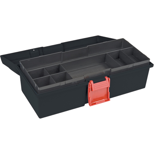 Heavy-Duty Tool Box, 15" W x 7" D x 5-1/2" H, Black Oxford Builders Supplies Inc