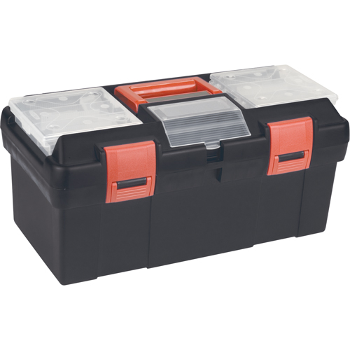 Coffres &agrave; outils en plastique, 17-1/2" la x 9-1/2" p x 8" h, Noir Oxford Builders Supplies Inc