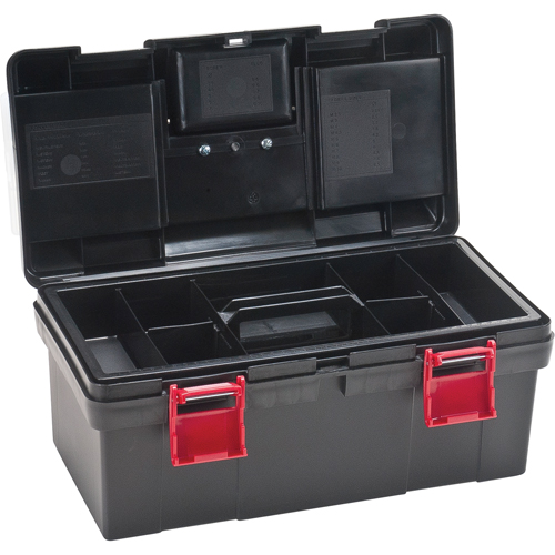 Coffres &agrave; outils en plastique, 17-1/2" la x 9-1/2" p x 8" h, Noir Oxford Builders Supplies Inc
