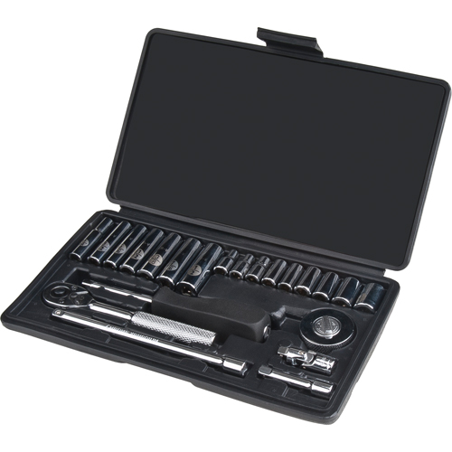 Socket Set, 22 Pcs, 1/4" Drive Size, Deep Oxford Builders Supplies Inc