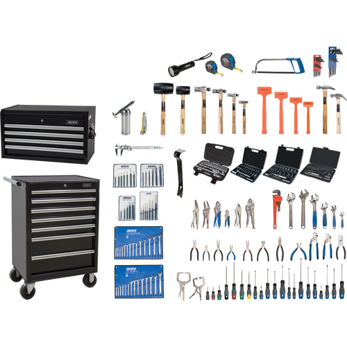 Ensemble d'outils maître avec coffre en acier et chariot, 236 morcea Oxford Builders Supplies Inc