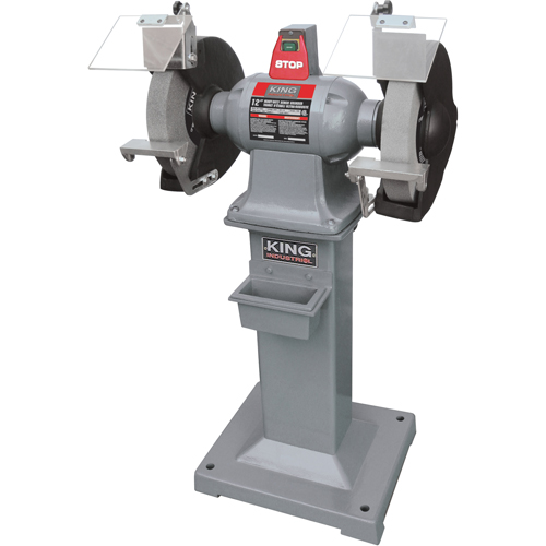 Heavy-Duty Bench Grinder With Floor Stand Oxford Builders Supplies Inc