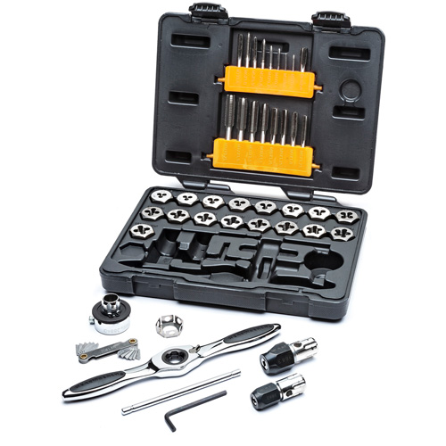 Jeu de tarauds & fili&egrave;res &agrave; cliquet m&eacute;triques, 42 Morceaux Oxford Builders Supplies Inc