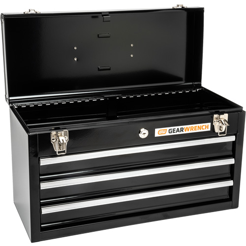 Boîte &agrave; outils portative, 20" la, 3 tiroirs, Noir Oxford Builders Supplies Inc