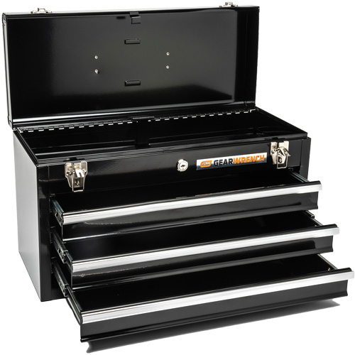 Boîte &agrave; outils portative, 20" la, 3 tiroirs, Noir Oxford Builders Supplies Inc
