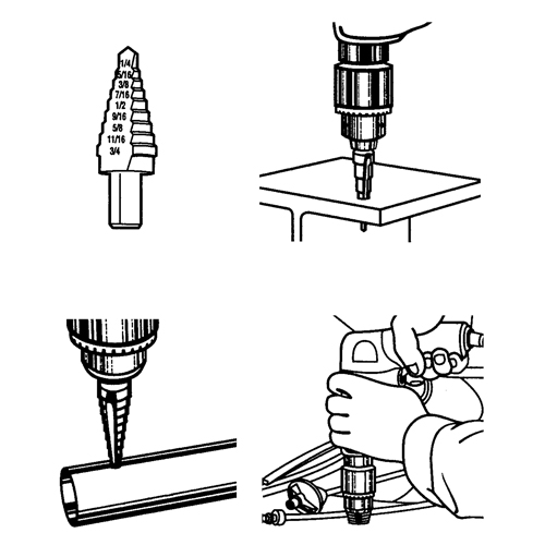 Step Drills, 1/32" Increments Oxford Builders Supplies Inc