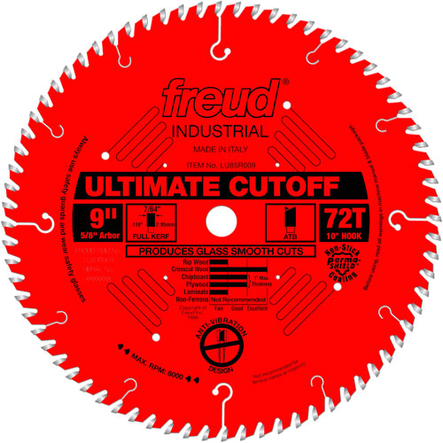 TCS Industrial Saw Blade - Crosscut & Finishing, 9", 72 Teeth, Wood Use Oxford Builders Supplies Inc