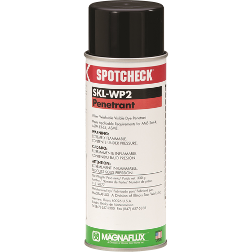 Spotcheck&reg; Penetrants - SKL-WP2 Water Washable Penetrants, Aerosol Can Oxford Builders Supplies Inc