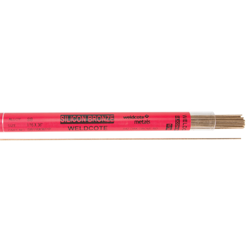 36" Cut Length TIG Rods, 1/16", Silicone Bronze Oxford Builders Supplies Inc