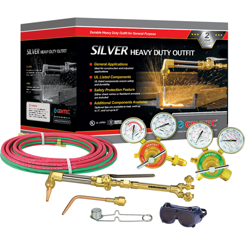 Silver Heavy-Duty Welding & Cutting Outfi ts, 3/4" Cut, 1/2" Weld Oxford Builders Supplies Inc