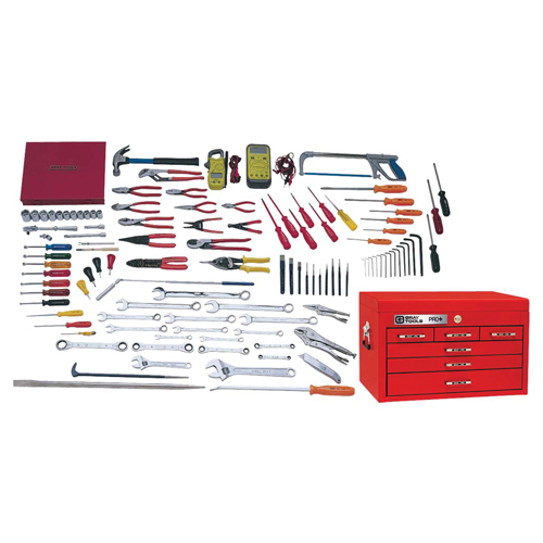 Electricians Master Set With Top Chest, 114 Pieces Oxford Builders Supplies Inc