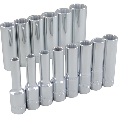 Socket Set, 14 Pcs, 3/8" Drive Size, Deep Oxford Builders Supplies Inc