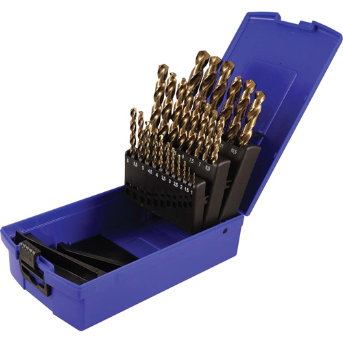 Drill Bit Set, 25 Pieces, High Speed Cobalt Oxford Builders Supplies Inc