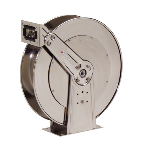 Stainless Steel Hose Reel, Single Hose, 10-1/2" W x 24" D x 25-3/8" H Oxford Builders Supplies Inc