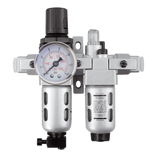 Filtre/r&eacute;gulateur et lubrificateur d'air modulaire (manom&egrave;tre compris), 1/4" NPT Oxford Builders Supplies Inc