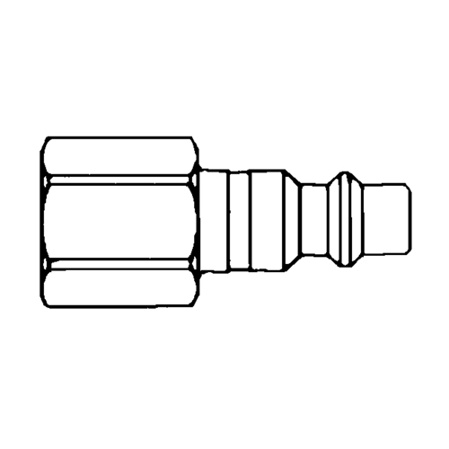 Raccords rapides - 1/2" industriel, &agrave; soupape/1 voie - Abouts, 3/8" Oxford Builders Supplies Inc