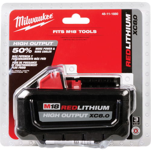 Bloc-pile M18 Redlithium High Output XC8.0, Lithium-ion, 18 V, 8,0 Ah Oxford Builders Supplies Inc