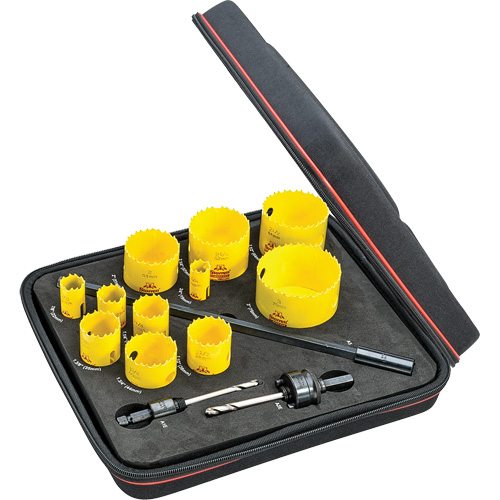 Industrial Hole Saw Kit, 14 Pieces Oxford Builders Supplies Inc