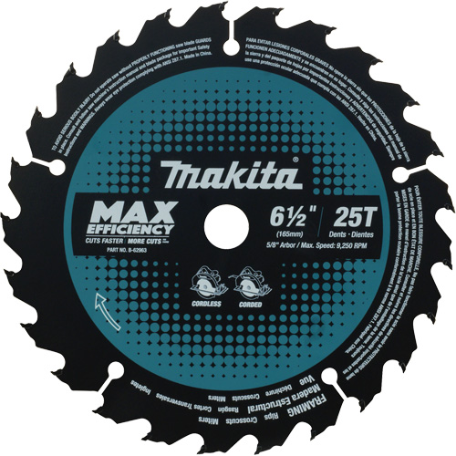 Lame de scie circulaire efficacit&eacute; maximale, 6-1/2", 25 dents, Pour Stratifi&eacute;/Bois Oxford Builders Supplies Inc