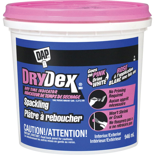DryDex&reg; Spackling, 946 ml, Plastic Container Oxford Builders Supplies Inc