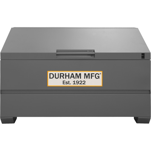 Jobsite Sloped Lid Storage Box, 60" x 30" x 39-3/8", Steel, Grey Oxford Builders Supplies Inc