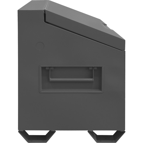 Jobsite Sloped Lid Storage Box, 60" x 30" x 39-3/8", Steel, Grey Oxford Builders Supplies Inc